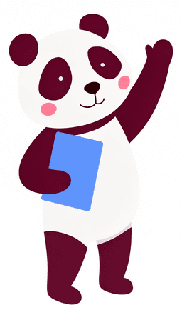 Clossy the panda waving hello